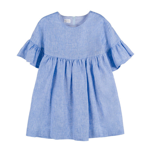 Abito azzurro in lino