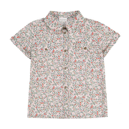 Camicia verde a fiori