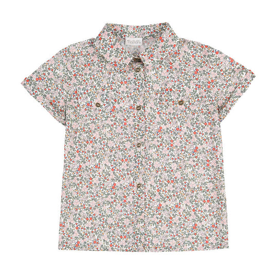 Camicia verde a fiori