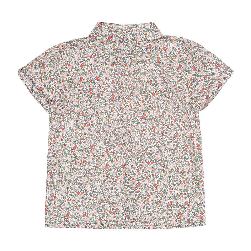 Camicia verde a fiori