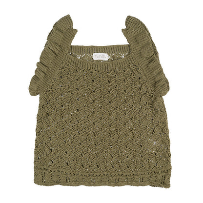 Gilet verde in maglia