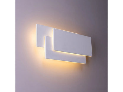 Applique Led Luce Bianca Vetro Da Parete 12w Lampada Moderno Bianco Caldo E41-Bc