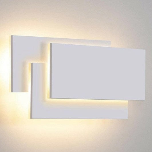 Applique Led Luce Bianca Vetro Da Parete 12w Lampada Moderno Luce 3 colori CCT (Bianco Freddo, Naturale e Caldo)
