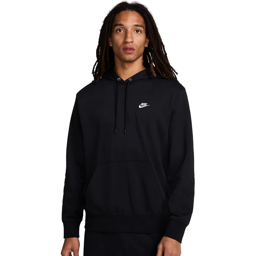 Nike Felpa con Cappuccio Club French Terry Uomo FN3866-010 Nero