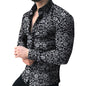 Men's floral shirt, slim fit designed button down shirt