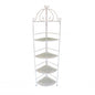 5-tier steel shelf, antique white painted, 50x35x175 cm