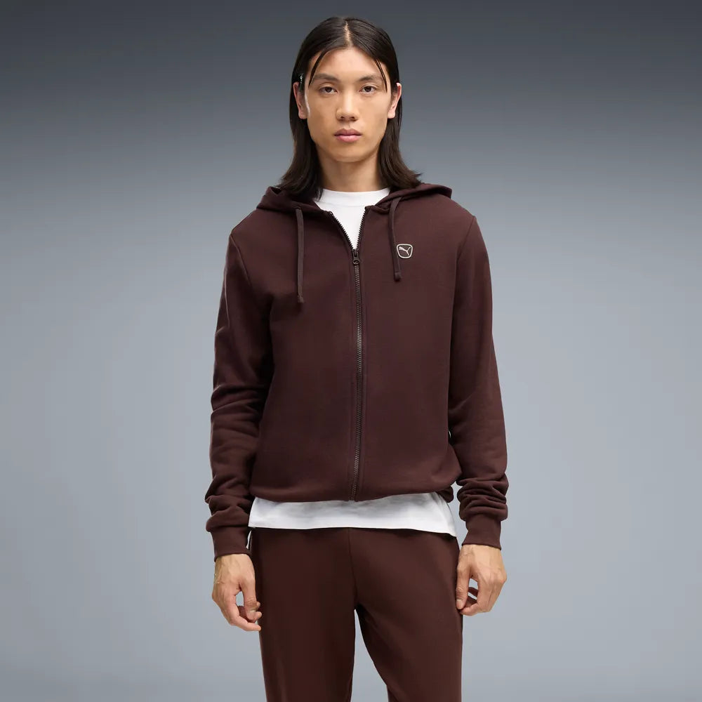 Puma Essential Elevated Suit FL 695216-33 Uomo Marrone - Tuta Sportiva con Cappuccio