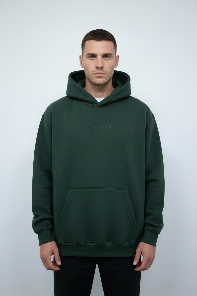 Corvani Vesper Classico L Edition Hoodie Dark Green