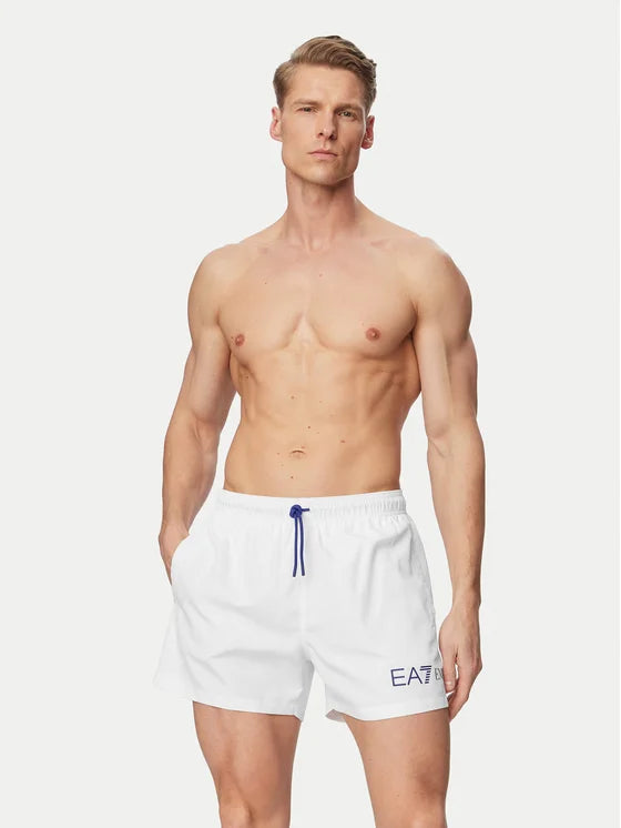 EA7 Emporio Armani Costume Boxer Active Uomo Bianco Blu 7M00200 AF13049 M0304