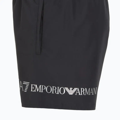 EA7 Emporio Armani Costume Boxer Active Uomo Nero Argento - 7M00200 AF13049 MC026