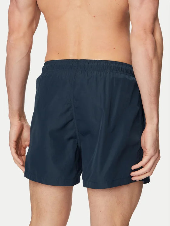 EA7 Emporio Armani Costume Boxer Uomo Blu Argento Logo - 7M001677 AF13019 MB010