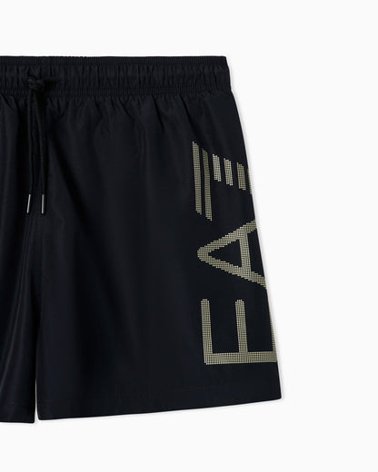 EA7 Emporio Armani Costume Boxer Uomo Nero Logo Series - 7M002001 AF14497 MC004