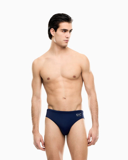 EA7 Emporio Armani Costume Slip Uomo Blu Nuoto Logo - 7M000501 AF14514 MB010