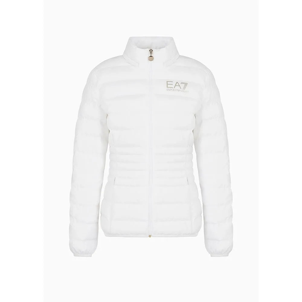EA7 Emporio Armani Giacca Imbottita Donna Bianca Nylon Anti-vento 7W000473 AF12477