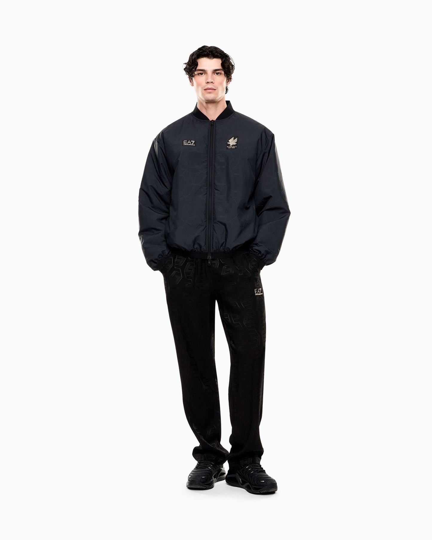 EA7 Emporio Armani Giubbino Bomber Uomo Nero Soccer - 7M001786 AF22301