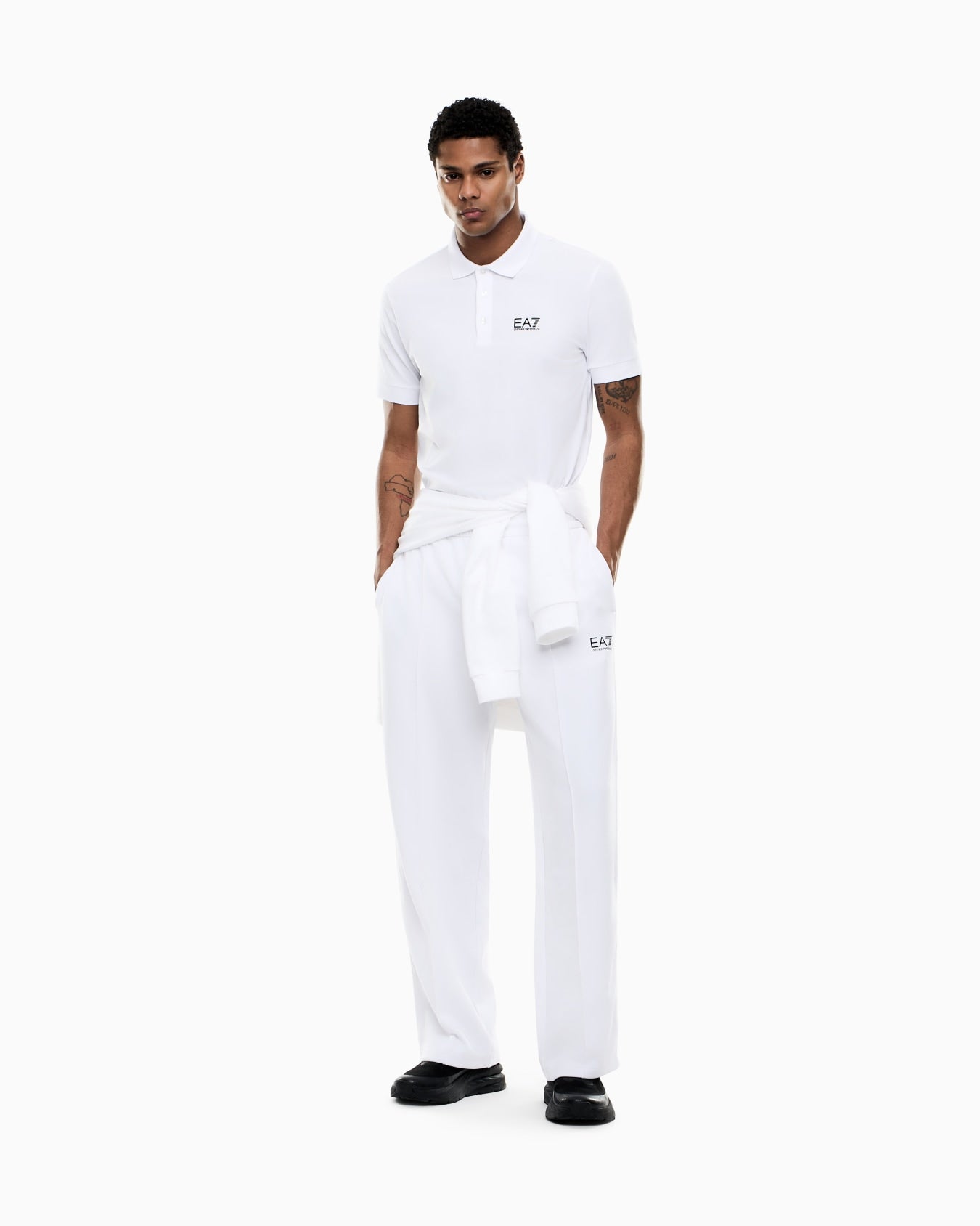 EA7 Emporio Armani Polo Uomo Bianca Core Identity 8NPF14 PJVQZ 1100