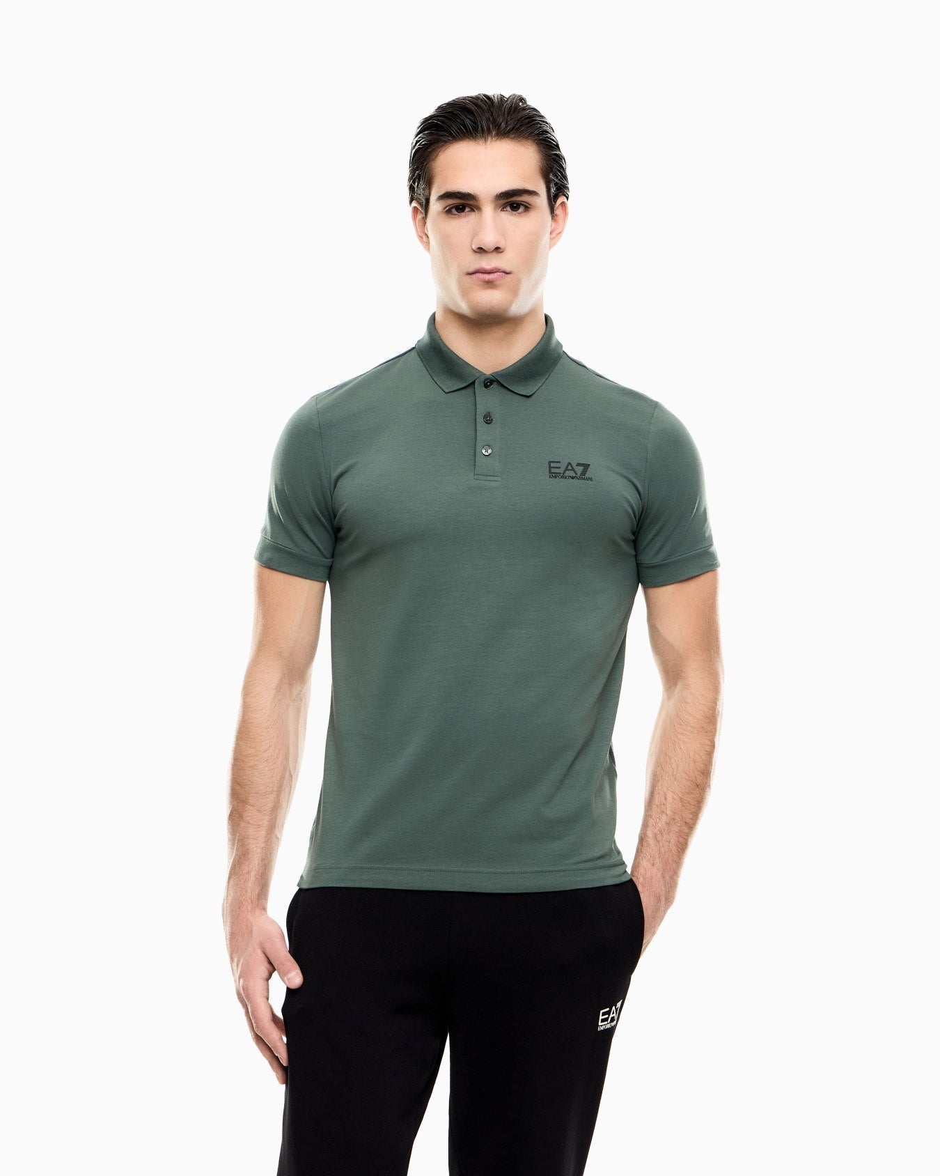 EA7 Emporio Armani Polo Uomo Verde Core Identity 8NPF14 PJVQZ U7260