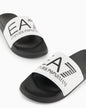 EA7 Emporio Armani Slides Maxi Logo Total White Unisex - 7X000108 AF15118 MZ096