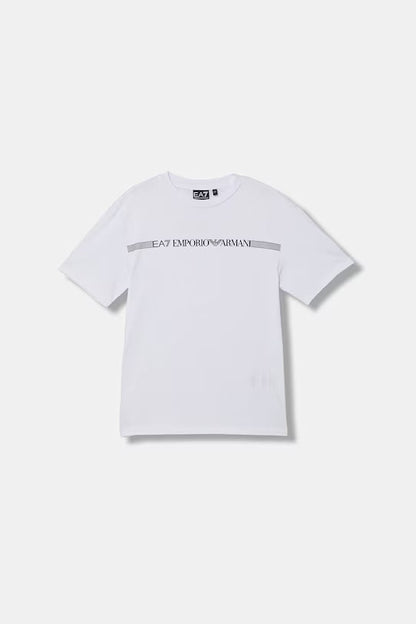EA7 Emporio Armani T-shirt Logo Series Junior Bianca - 7B000262 AF12874 U0002