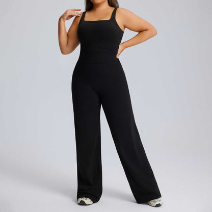 Tuta sportiva per donna  due pezzi, pantalone a gamba larga