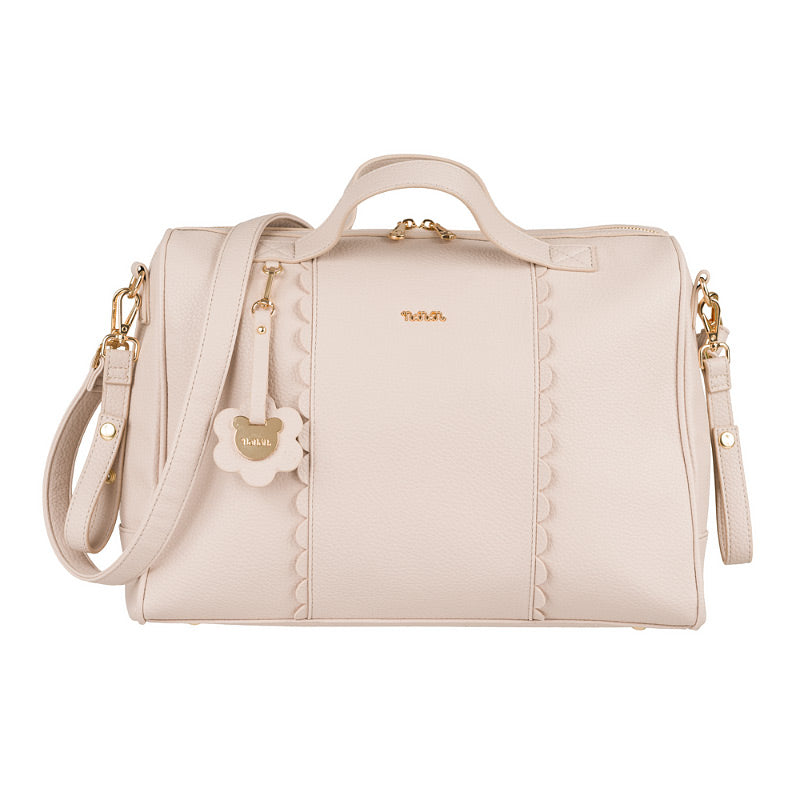 Borsa da passeggio beige con fasciatoio