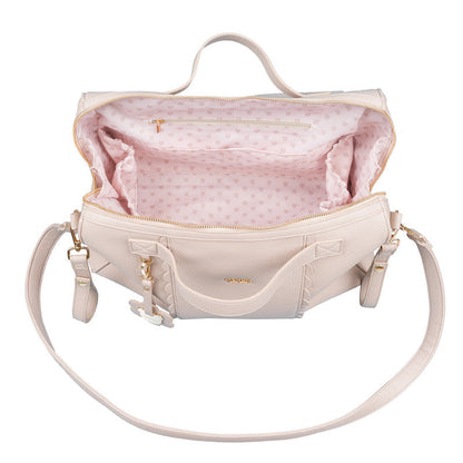 Borsa da passeggio beige con fasciatoio