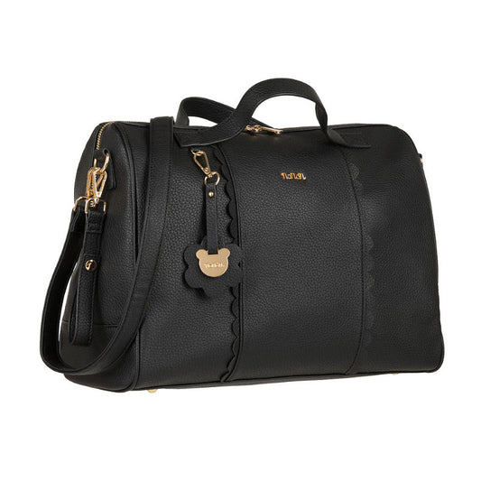 Borsa nera da passeggio con fasciatoio
