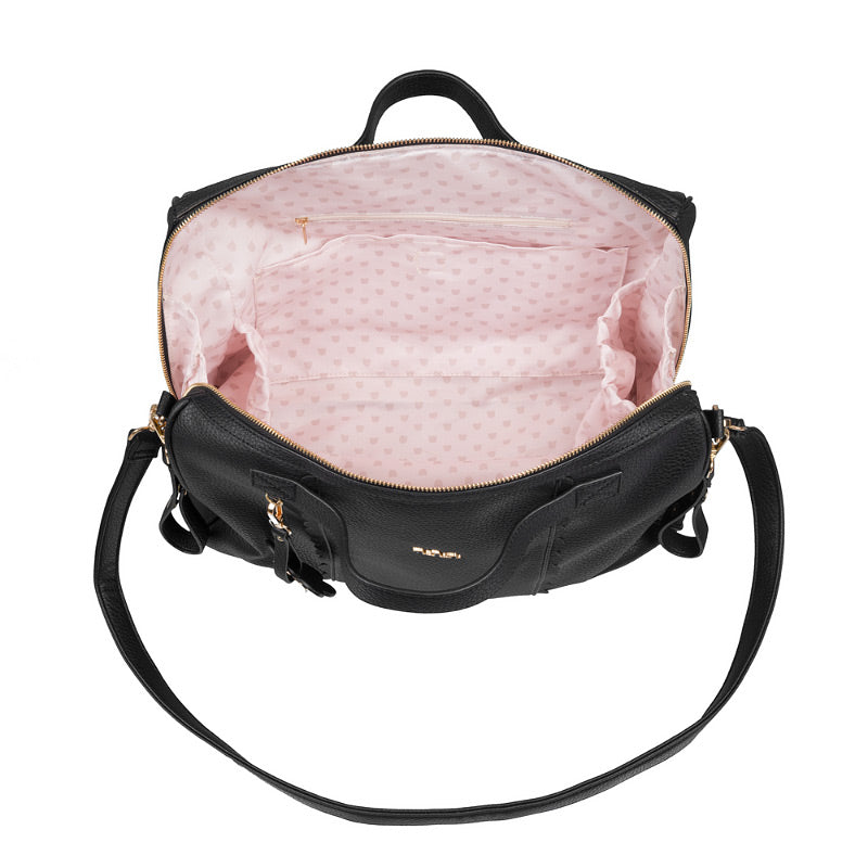 Schwarze Wickeltasche