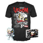 Funko Pop! Tees Marvel Anti Venom (401) Eddie Brock Figure Gitd 9Cm + T-Shirt M