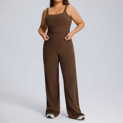 Tuta sportiva per donna  due pezzi, pantalone a gamba larga