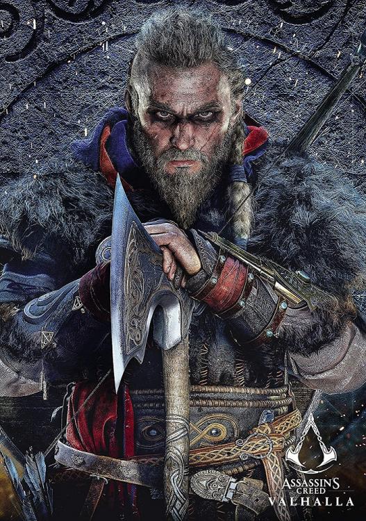 ASSASSIN'S CREED VALHALLA (MALE EIVOR) 1000-PIECE JIGSAW PUZZLE WITH POSTER GIFT BAG
