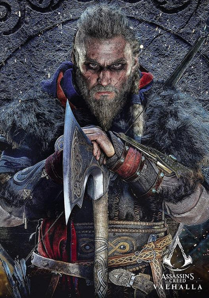 ASSASSIN'S CREED VALHALLA (MALE EIVOR) 1000-PIECE JIGSAW PUZZLE WITH POSTER GIFT BAG