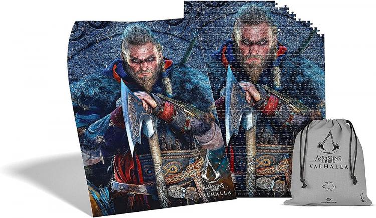 ASSASSIN'S CREED VALHALLA (MALE EIVOR) 1000-PIECE JIGSAW PUZZLE WITH POSTER GIFT BAG