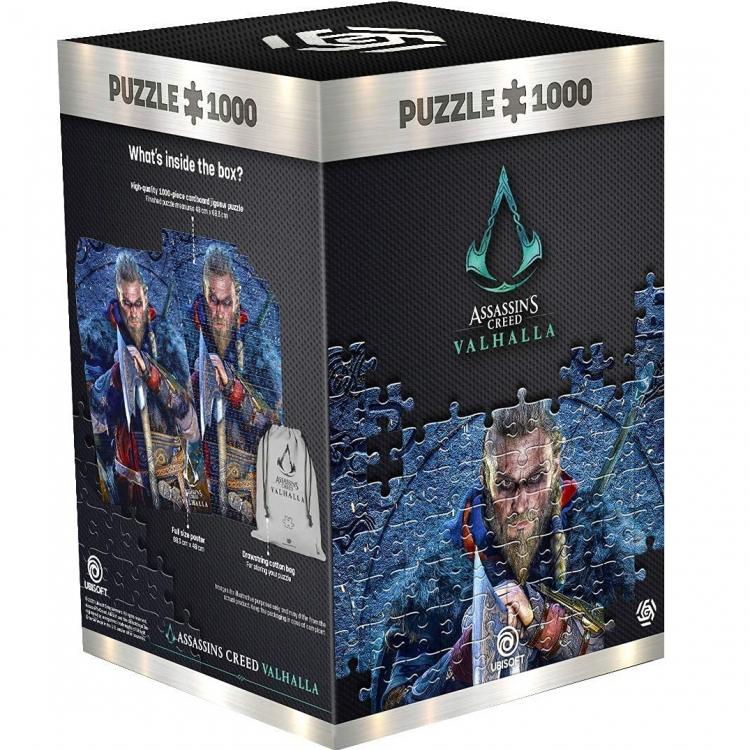 ASSASSIN'S CREED VALHALLA (MALE EIVOR) 1000-PIECE JIGSAW PUZZLE WITH POSTER GIFT BAG