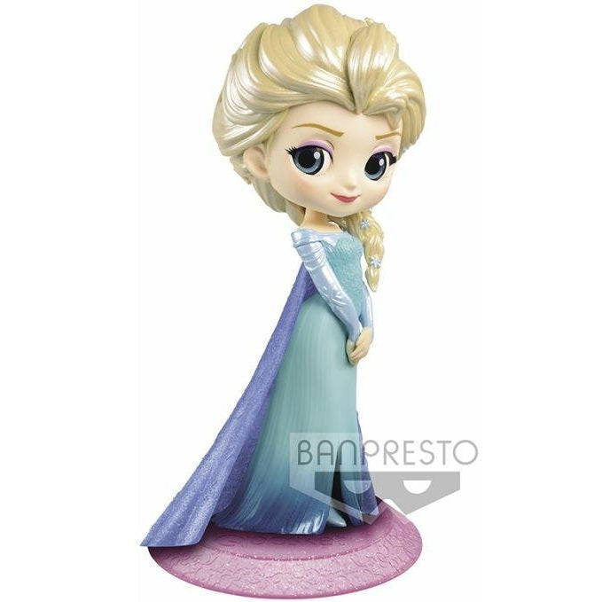 BANPRESTO Q POSKET DISNEY FROZEN ELSA VOL.1 GLITZER STATUETTE BANDAI FIGUR 14CM