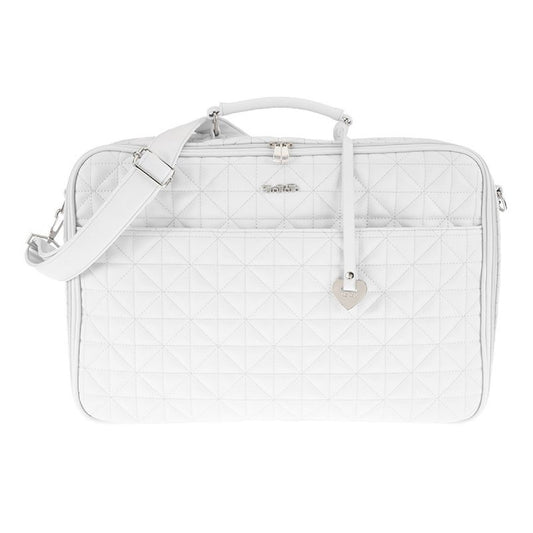 Gesteppte Wickeltasche, weiß