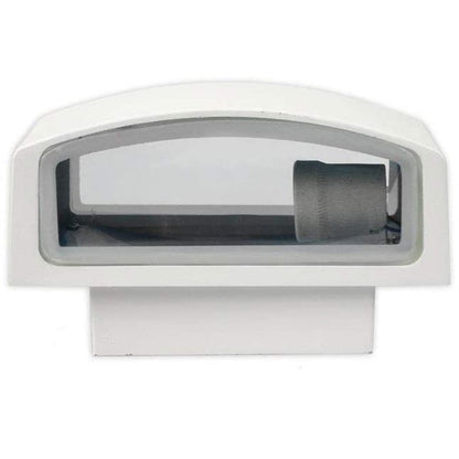 Plafoniera Da Esterno Applique Doppia Luce  Acciaio Vetro E27 Lampada Led Bianco