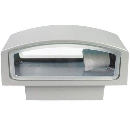 Plafoniera Da Esterno Applique Doppia Luce Acciaio Vetro E27 Lampada Led |Grigio