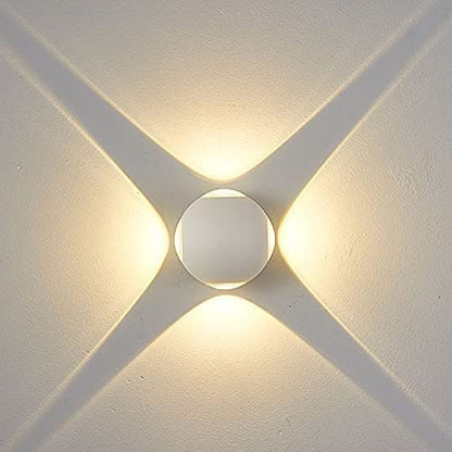 Universo Applique Led Sfera 4 Fasci A Parete Da Esterno Lampada Bianco Naturale