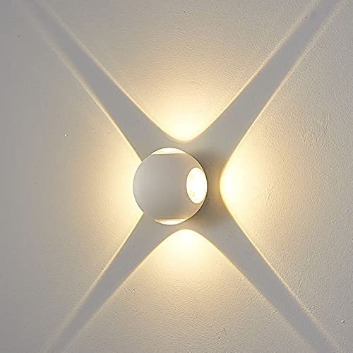 Universo Applique Led Sfera 4 Fasci A Parete Da Esterno Lampada Bianco Naturale