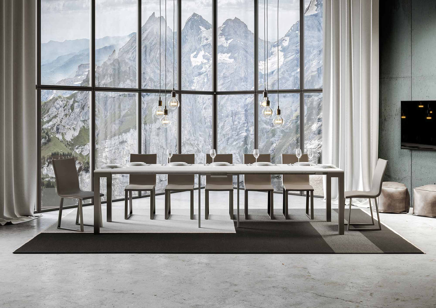 Consolle Estensibile Everyday Evolution con Telaio Antracite in Diverse Dimensioni