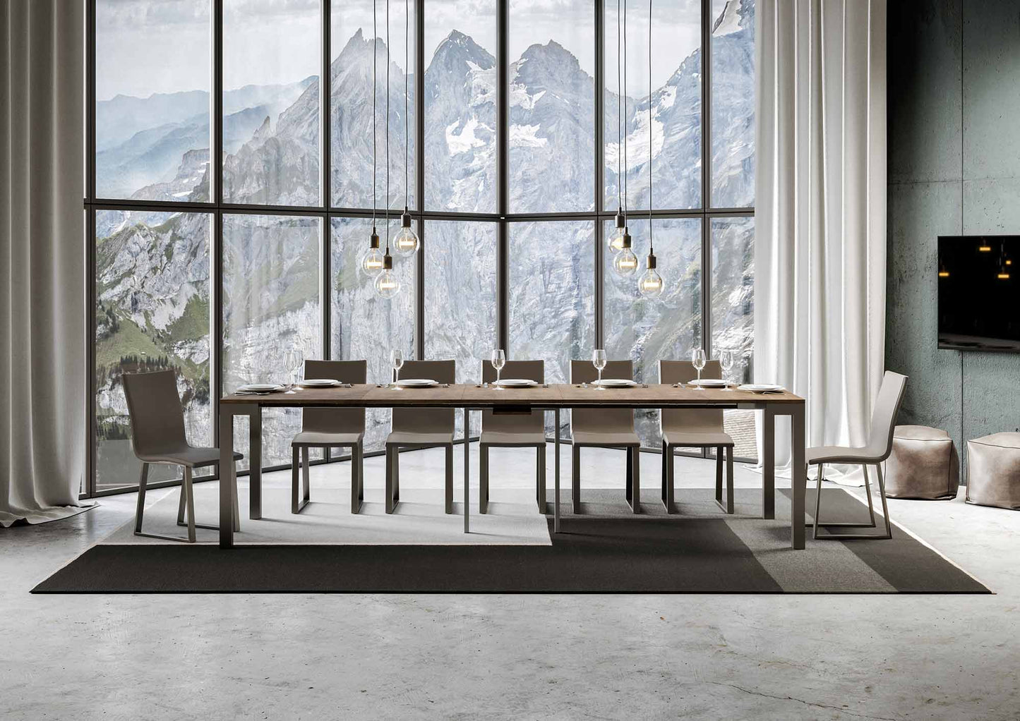 Consolle Estensibile Everyday Evolution con Telaio Antracite in Diverse Dimensioni