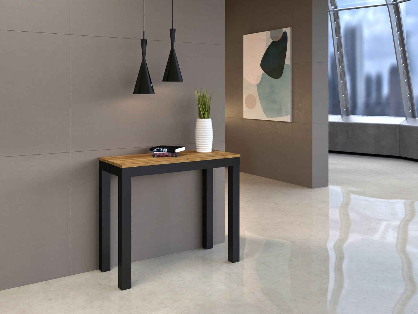 Consolle Estensibile Everyday Evolution con Telaio Antracite in Diverse Dimensioni