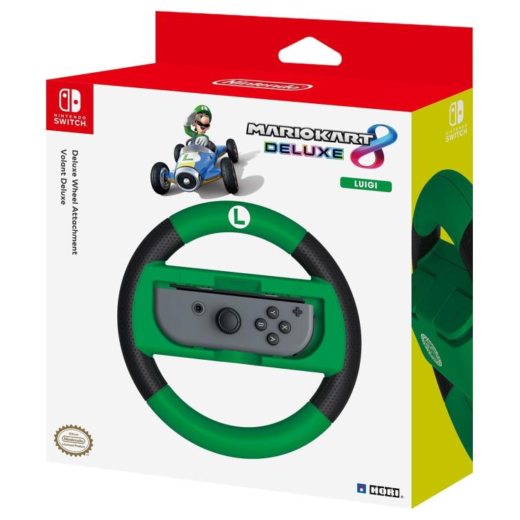 Hori Joy-Con Lenkrad Nintendo Switch Luigi Controller Auto Mario Kart 8 Grün