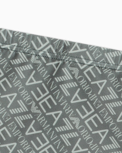 EA7 Emporio Armani Costume Slip Uomo Graphic Series Monogram Verde - 7M000501 AF21249 M7130