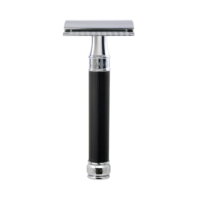 Edwin Jagger Rasoio Di Sicurezza DE86RC14BL Nero A Pettine Chiuso