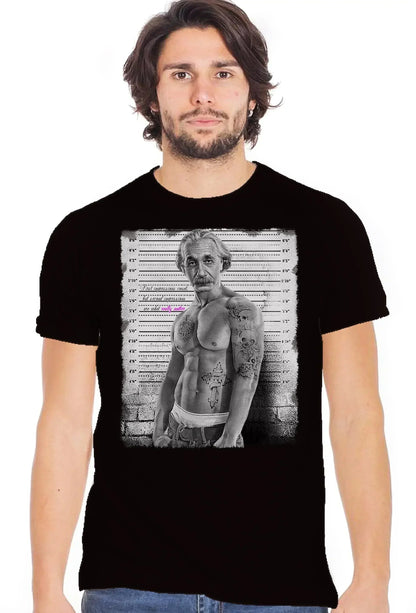 T-Shirt Einstein Tatuato Muscle - Cotone Fiammato Uomo
