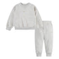Nike tuta da ragazzo in cotone felpato con felpa girocollo Essential 86M188-W67 avorio