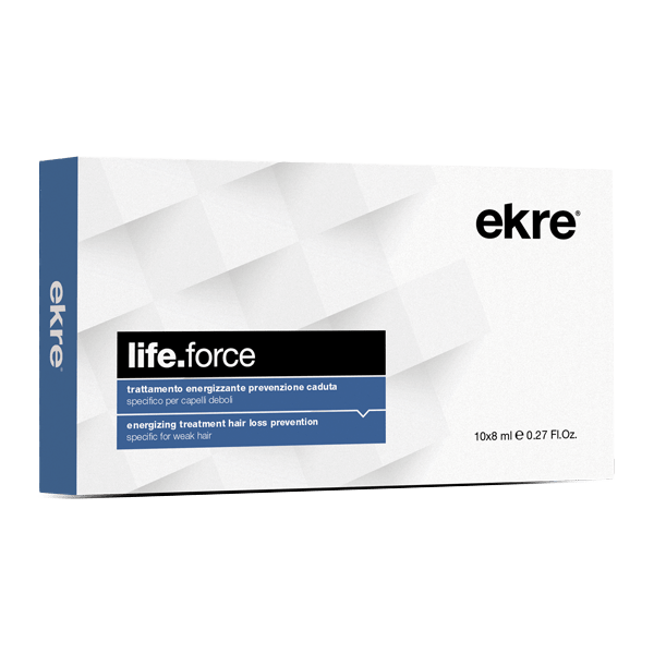 Ekre Life Force Trattamento Energizzante Prevenzione Caduta Dei Capelli 10 Fiale Da 8 ml