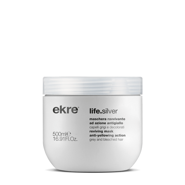 Ekre Life Silver Maschera Antigiallo Per Capelli Grigi E Decolorati 500 ml
